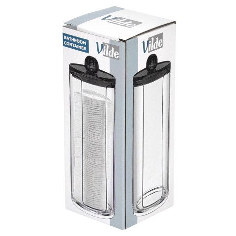 Pojemnik na Płatki Kosmetyczne z Podajnikiem 7 x 19 cm VILDE Przezroczysty