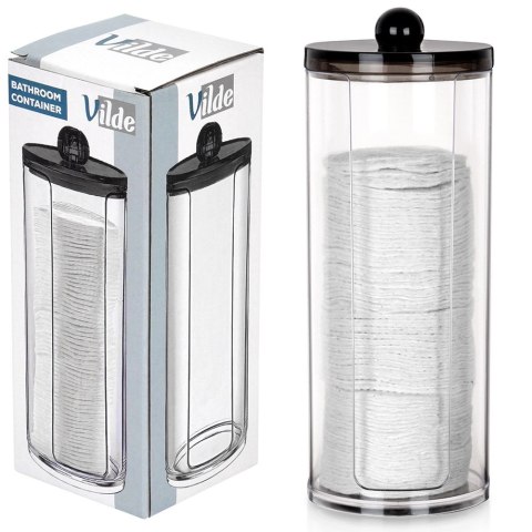 Pojemnik na Płatki Kosmetyczne z Podajnikiem 7 x 19 cm VILDE Przezroczysty