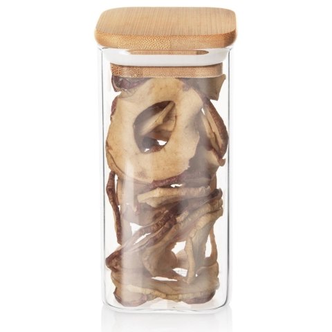 Pojemnik Szklany Kwadratowy Sypkie 320 ml ORION z Uszczelką 12,5 x 6 cm