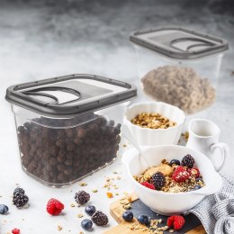 Pojemnik na Kapsułki Karmę Sypkie 1,3 L ORION z Dozownikiem 16,5 x 11,5 cm