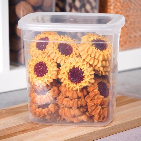 Pojemnik na Sypkie Piętrowany 1,85 L VILDE z Pokrywką Zamykany 16,5 x 16 cm