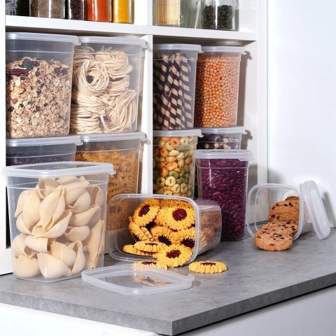 Pojemnik na Sypkie Piętrowany 1,85 L VILDE z Pokrywką Zamykany 16,5 x 16 cm