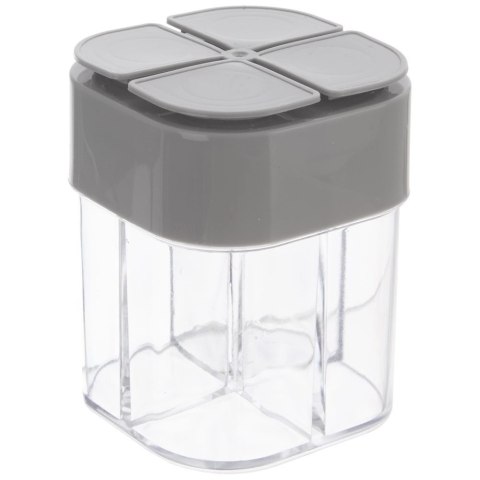 Pojemnik na Przyprawy 4 Przegrody ORION z Dozownikiem Naklejki 8,5 x 6,5 cm