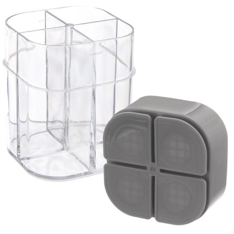 Pojemnik na Przyprawy 4 Przegrody ORION z Dozownikiem Naklejki 8,5 x 6,5 cm