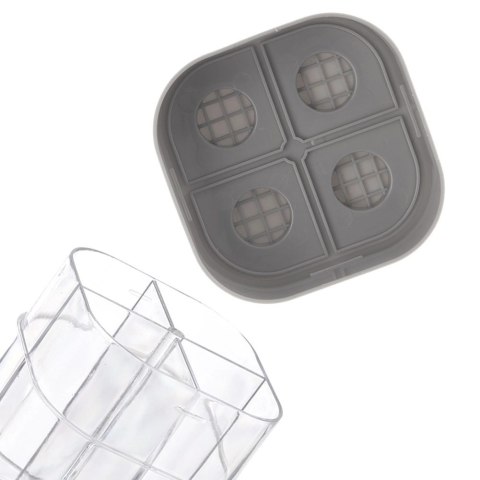 Pojemnik na Przyprawy 4 Przegrody ORION z Dozownikiem Naklejki 8,5 x 6,5 cm