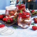 Zestaw 12 Pokrywek do Słoika Jogurt 68 cm Szczelna ORION Desery 300 ml