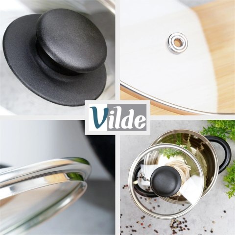 Pokrywka Szklana Żaroodporna Odpowietrznik 12 cm VILDE Zmywarka