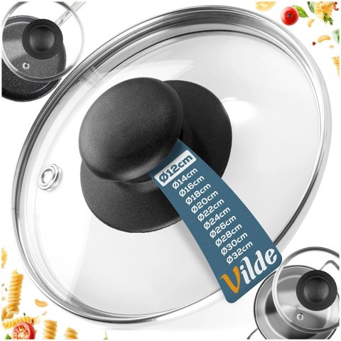 Pokrywka Szklana Żaroodporna Odpowietrznik 12 cm VILDE Zmywarka