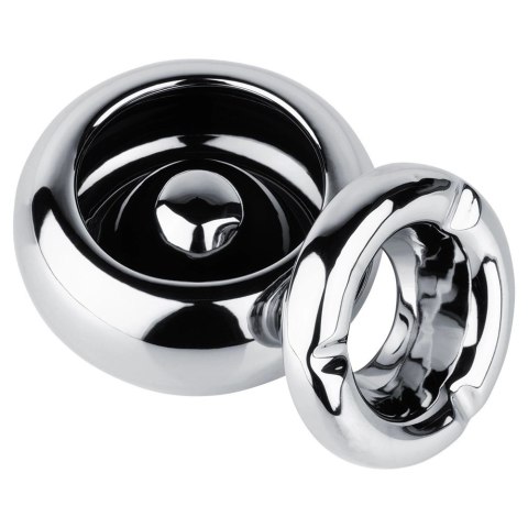 Popielniczka Okrągła Dolomit Srebrna Stołowa Błyszcząca 11 cm VILDE