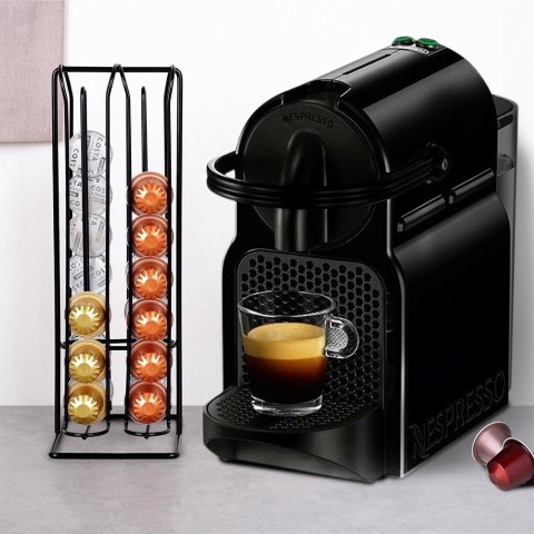 Stojak na Kapsułki Nespresso Metalowy Czarny 32 szt. 30 cm VILDE