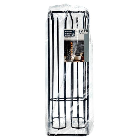 Stojak na Kapsułki Nespresso Metalowy Czarny 32 szt. 30 cm VILDE