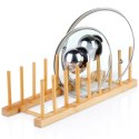 Stojak na Pokrywki i Talerze Bambusowy Organizer 8 szt. 34,5 cm VILDE