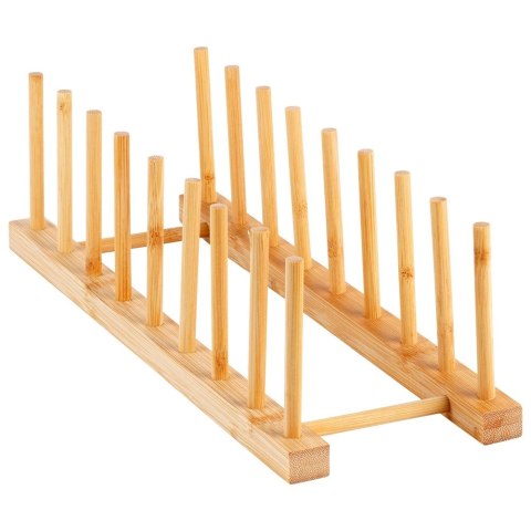 Stojak na Pokrywki i Talerze Bambusowy Organizer 8 szt. 34,5 cm VILDE