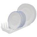 Stojak Ociekacz na 15 Talerzy Plastikowy Biały Organizer 39 cm ORION