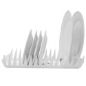 Stojak Ociekacz na 15 Talerzy Plastikowy Biały Organizer 39 cm ORION