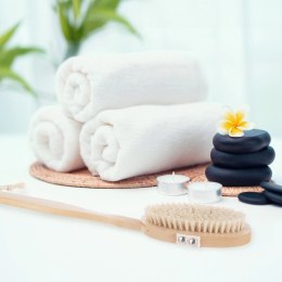 Szczotka do Masażu Ciała na Sucho i do Kąpieli Drewniana 42 cm ORION