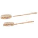 Szczotka do Masażu Ciała na Sucho i do Kąpieli Drewniana 42 cm ORION