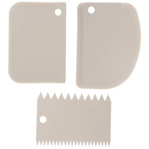 Szpatuły Cukiernicze Zestaw 3 szt. ORION Gładka/Ząbkowana Zmywarka