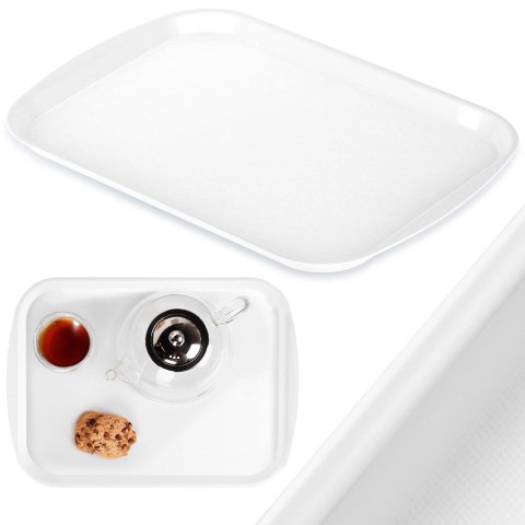 Taca do Serwowania Plastikowa Antypoślizgowa 43,5 x 31,5 cm ORION Biała