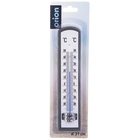 Termometr Uniwersalny Drewniany Szary ORION 21 cm Zewnętrzny