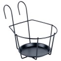 Uchwyt Balkonowy na Doniczkę Metalowy 29 x 22 cm VILDE do Balustrad 5 cm