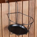 Uchwyt Balkonowy na Doniczkę Metalowy 29 x 22 cm VILDE do Balustrad 5 cm