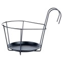 Uchwyt Balkonowy na Doniczkę Metalowy 29 x 22 cm VILDE do Balustrad 5 cm