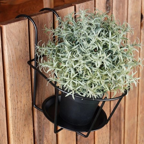 Uchwyt Balkonowy na Doniczkę Metalowy 24 x 18 cm VILDE do Balustrad 5 cm