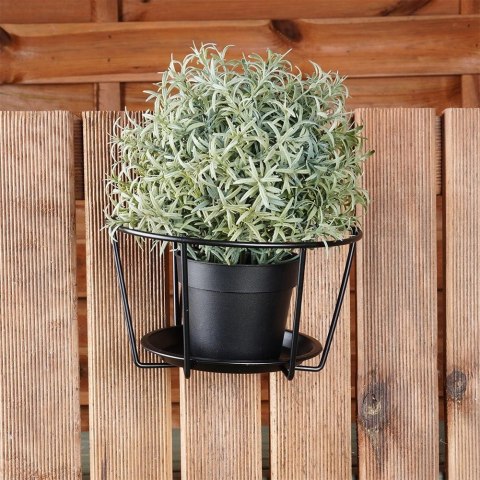 Uchwyt Balkonowy na Doniczkę Metalowy 24 x 18 cm VILDE do Balustrad 5 cm