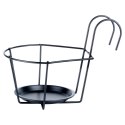 Uchwyt Balkonowy na Doniczkę Metalowy 24 x 18 cm VILDE do Balustrad 5 cm