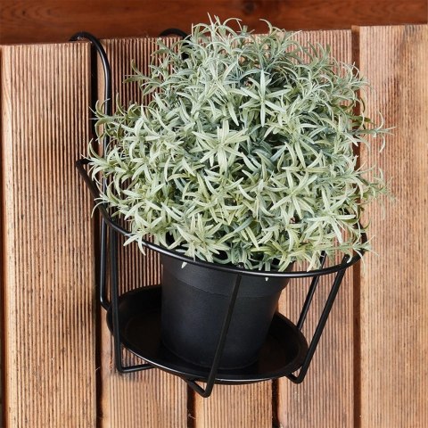 Uchwyt Balkonowy na Doniczkę Metalowy 24 x 18 cm VILDE do Balustrad 5 cm