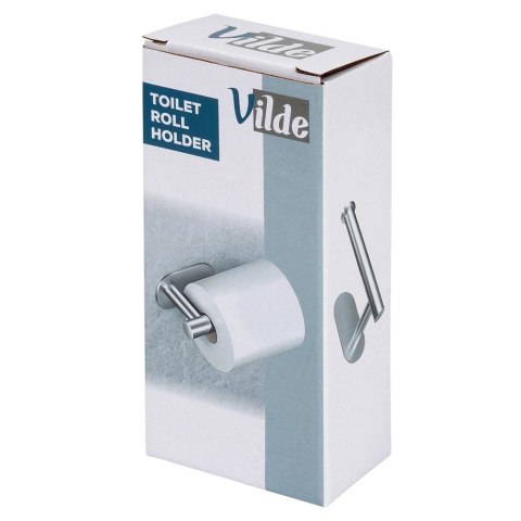 Uchwyt na Papier Toaletowy Stal Nierdzewna VILDE Montaż Taśma 16,5 x 7.7 cm