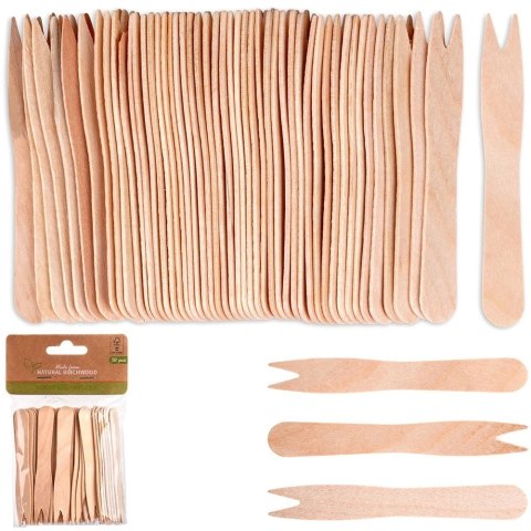 Widelczyki do Frytek Drewniane 50 szt. VILDE Ekologiczne 8,5 cm