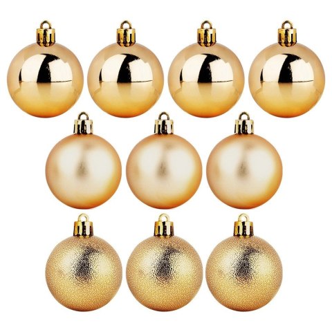 Bombki Choinkowe VILDE Złote 5 cm Zestaw 10 szt. Błyszczące Matowe
