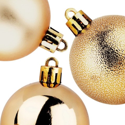 Bombki Choinkowe VILDE Złote 5 cm Zestaw 10 szt. Błyszczące Matowe