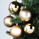 Bombki Choinkowe VILDE Złote 8 cm 5 szt. Nietłukące Błyszczące Struktura