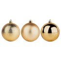 Bombki Choinkowe VILDE Złote 8 cm 5 szt. Nietłukące Błyszczące Struktura