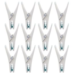 Klamerki na Pranie ORION Plastikowe 12 szt. Niebieskie Mocny Zatrzask