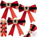 Kokarda Dekoracyjna Świąteczna HSD 3 szt. 10 x 10 cm Czerwona Połysk