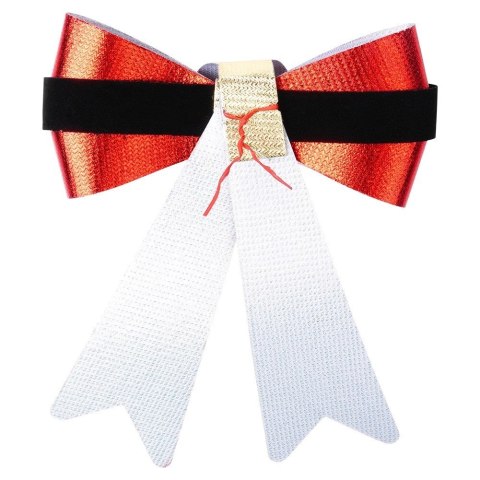 Kokarda Dekoracyjna Świąteczna HSD 2 szt. 15 x 17 cm Czerwona Połysk
