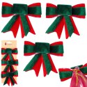 Kokarda Świąteczna HSD Welurowa 3 szt. 10,5 x 11 cm Mix Kolorów