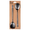 Łyżki do Sałatek Stal Nierdzewna Czarne 23,5 cm 2 Sztuki MONDEX