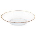 Miska Sałatkowa 20,5 cm 500 ml Szkło Złoty Rant Dekor VILDE