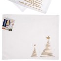 Podkładka na Stół Bawełniana Świąteczna 33,5 x 26 cm ORION Choinka Złota