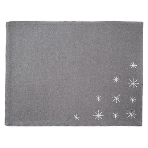 Podkładka na Stół Bawełniana Świąteczna 33,5 x 26 cm ORION Płatek Szara