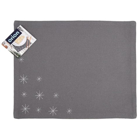 Podkładka na Stół Bawełniana Świąteczna 33,5 x 26 cm ORION Płatek Szara