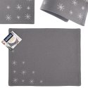 Podkładka na Stół Bawełniana Świąteczna 33,5 x 26 cm ORION Płatek Szara