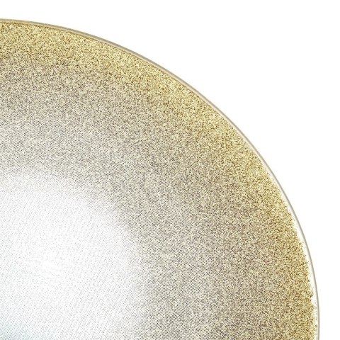 Podstawka Lustrzana Brokatowa pod Świece 15 cm VILDE Szkło Złote