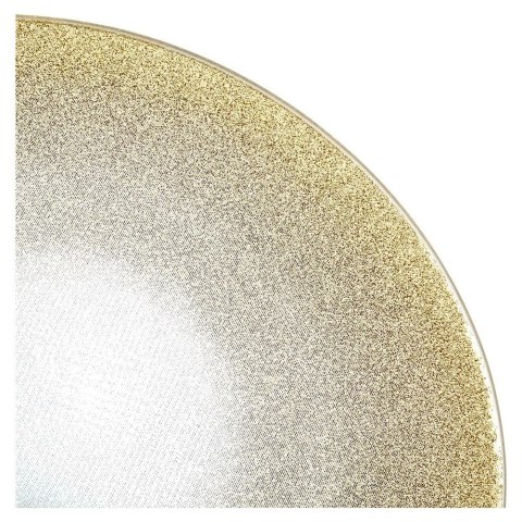 Podstawka Lustrzana Brokatowa pod Świece 20 cm VILDE Szkło Złote
