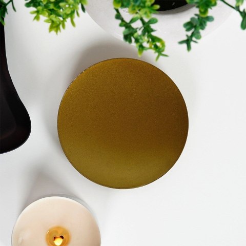 Podstawka pod Świecę Metalowa Złota 8,5 cm VILDE Okrągła na Nóżkach